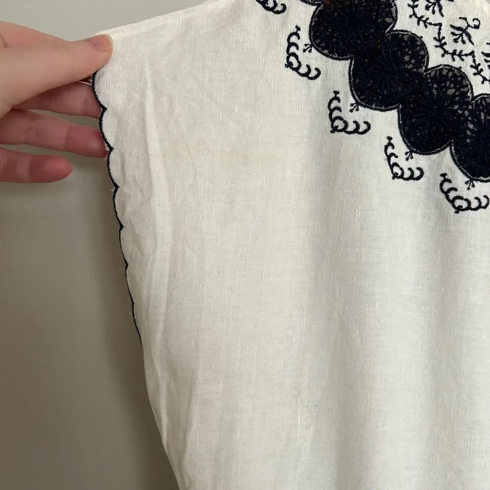 J.Crew Linen Embroidered Dress